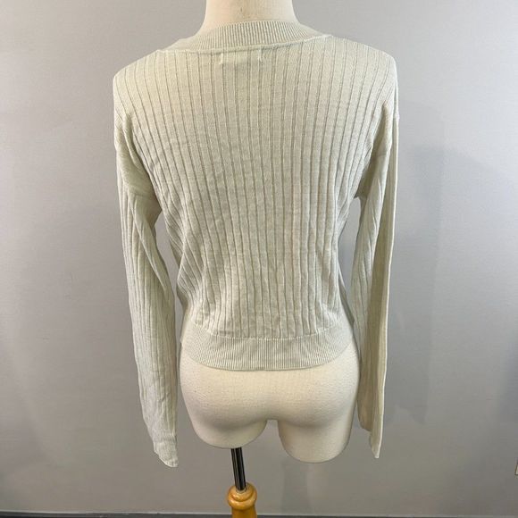 NWOT BP Reagan Rib Crop‎ Sweater in Ivory (XS) - Picture 6 of 10